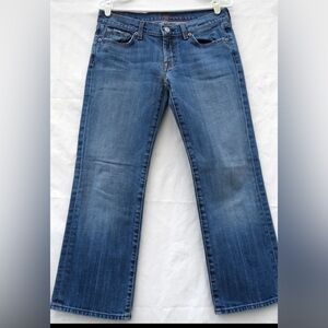 7 For All Mankind Bootcut Jeans boycut button fly sz 31 Vintage Actual Y2K
